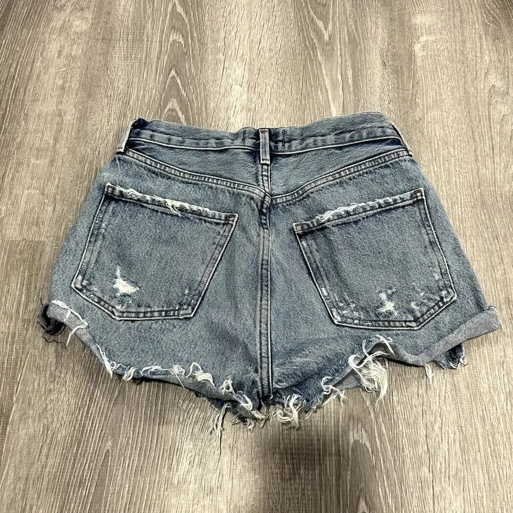 AGOLDE Jaden Surreal High-Rise Denim Cut Off Shorts Size 26